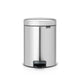 Brabantia pedaalemmer newicon 5l mat staal