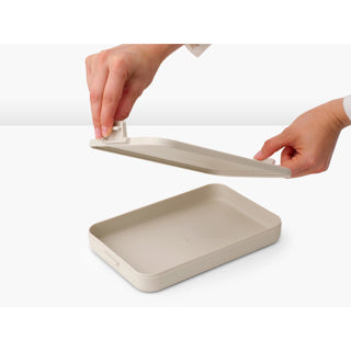 Brabantia make en take lunchbox plat soft beige | 2 stuks