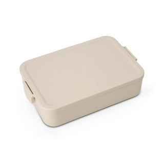 Brabantia make en take bento lunchbox large soft beige | 2 stuks