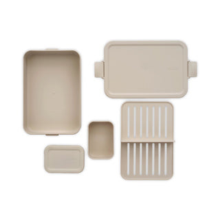 Brabantia make en take bento lunchbox large soft beige | 2 stuks