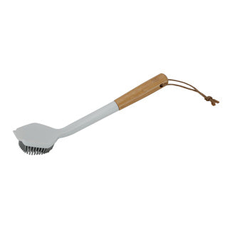 Clean home afwasborstel bamboe en siliconen rond | 6 stuks