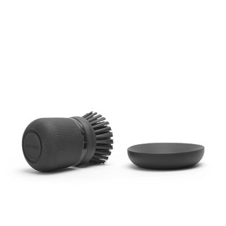 Brabantia sinkside afwasborstel met zeepreservoir dark grey