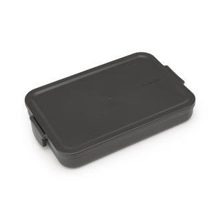Brabantia lunchbox make take plat donkergrijs | 2 stuks