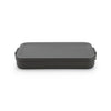 Brabantia lunchbox make take plat donkergrijs | 2 stuks