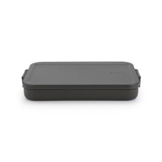 Brabantia lunchbox make take plat donkergrijs | 2 stuks