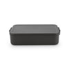 Brabantia lunchbox make take groot donkergrijs | 2 stuks