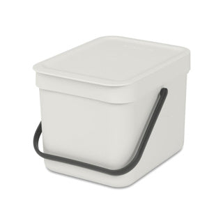Brabantia afvalemmer sort go 6l light grey