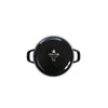 Bk fortalit emaille braadpan 24cm 2.5l – inductie braadpan – geëmailleerd staal – ovenbestendig tot 230 graden – geen antiaanbaklaag – met deksel – zwart blauw