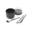 Brabantia yoghurtbeker make take 0,5l donkergrijs | 2 stuks