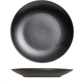 No brand dinerbord - mat zwart - porselein - ø27cm
