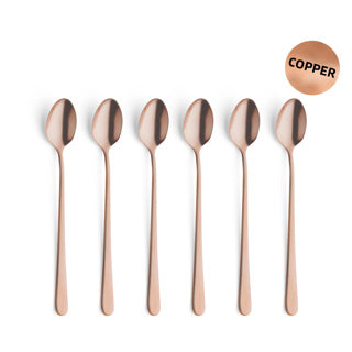 Amefa latte lepels copper 6 stuks