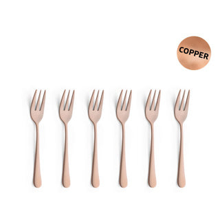 Amefa gebaksvorkjes copper 6 stuks