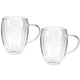 Overige merken theeglazen dubbelwandig 300 ml 2 stuks transparant