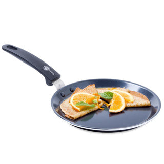Greenpan essentials pannenkoekenpan 24cm - pfas-vrije antikleeflaag - koekenpan inductie - keramische koekenpan - ovenbestendig tot 180°c - koudgrepen - zwart