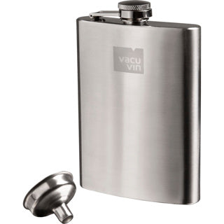 Vacu vin heupfles rvs | 2 stuks