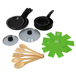 Green chef greenchef pannenset 14-delig zwart