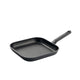 Bk easy induction grillpan 26x26cm - pfas-vrije antikleeflaag - grillpan inductie - keramische pan - ovenbestendig tot 160°c - koudgrepen - zwart