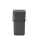 Brabantia afvalemmer sort go 12l grijs