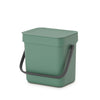 Brabantia afvalbakje sort go 3l fir groen | 2 stuks