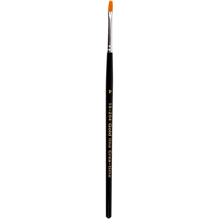 Gold line penselen, plat, afm 4, l: 18,5 cm, b: 2 mm, 12 stuk 1 doos