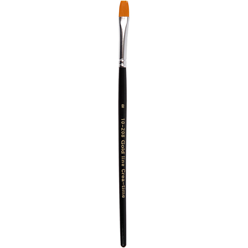 Gold line penselen, afm 8, l: 18,5 cm, b: 8 mm, plat, 12 stuk 1 doos