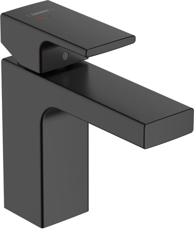 Hansgrohe vernis shape - wastafelmengkraan - ééngreeps bediening - met trekwaste - 100mm maat - mat zwart