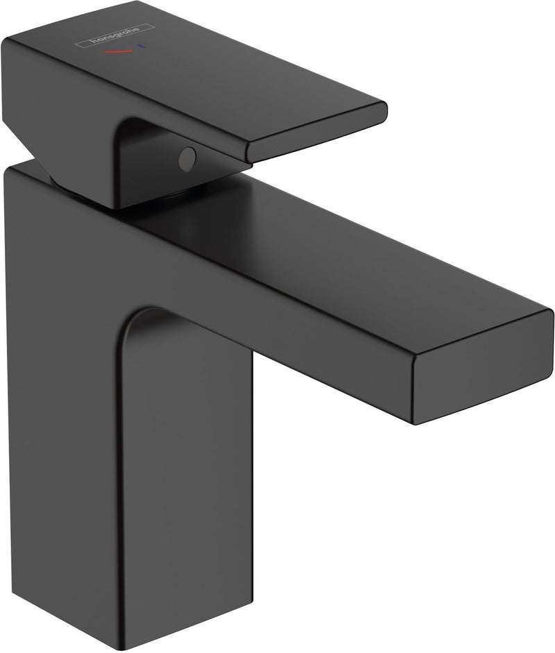 Hansgrohe vernis shape - wastafelmengkraan - ééngreeps bediening - met trekwaste - 100mm maat - mat zwart