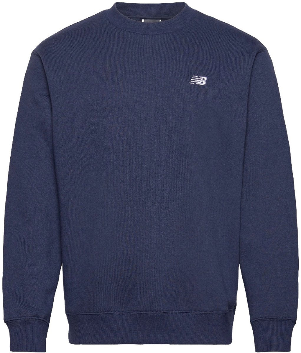 New balance sport essentials fleece crew heren trui - navy