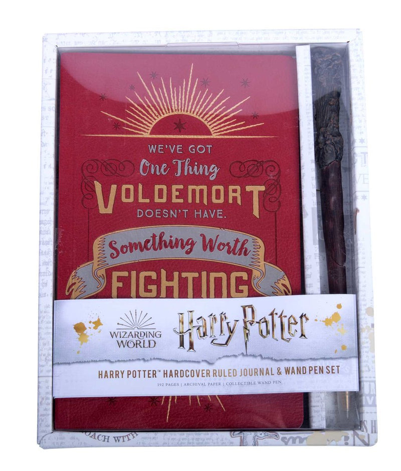 Harry potter - hardcover ruled journal and wand pen set