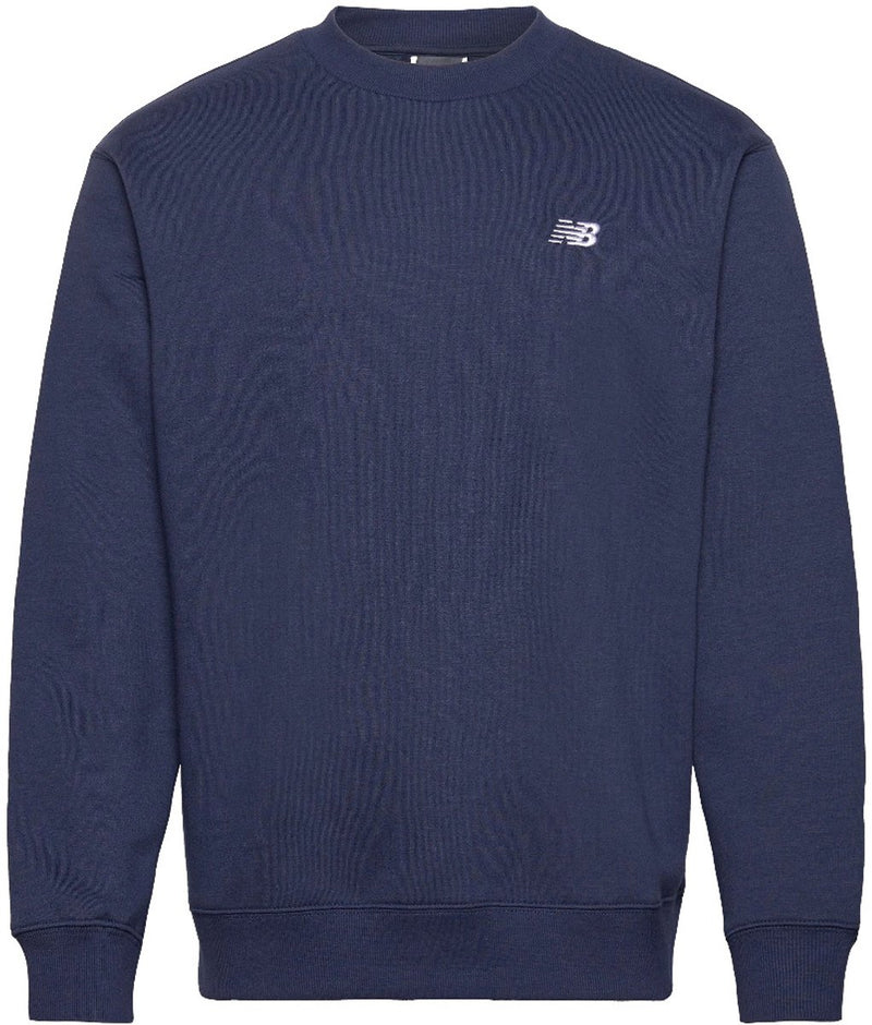 New balance sport essentials fleece crew heren trui - navy