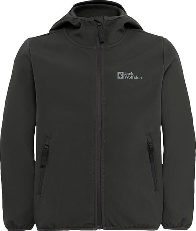 Jack wolfskin fourwinds jacket kids outdoorjas - granite black - 128