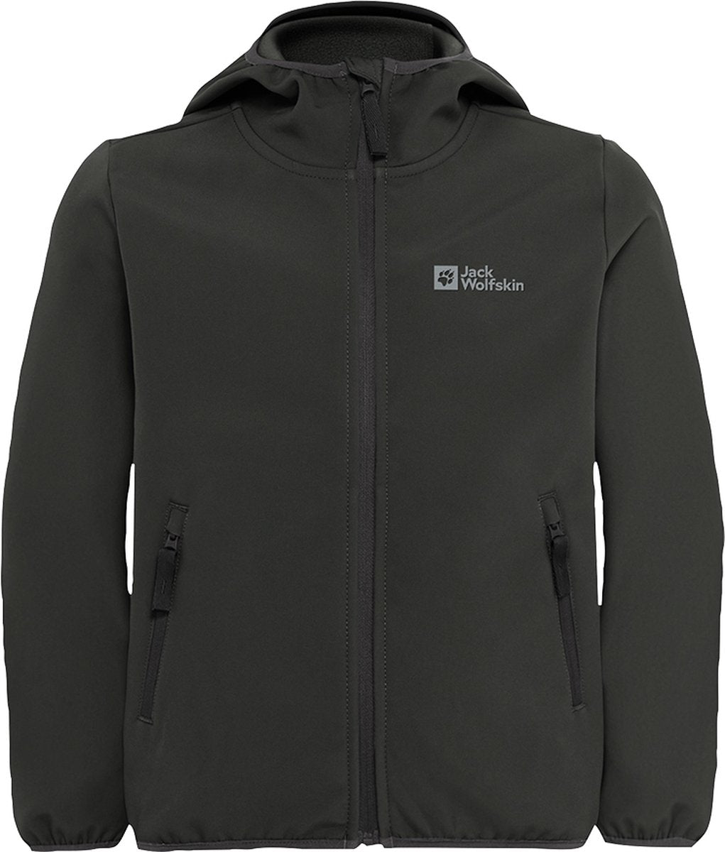 Jack wolfskin fourwinds jacket kids outdoorjas - granite black - 140