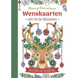 Deltas wenskaarten om in te kleuren - merry christmas - afbeelding 1