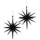 Boltze home deco hanger tove ø15xh15cm zwart met glitters- 2 stuks in verpakking