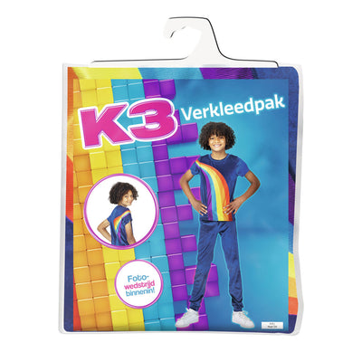 Studio 100 k3 verkleedpak regenboog - 6-8 jaar