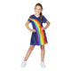 Studio 100 k3 verkleedjurk - regenboog blauw, 9-11 jaar