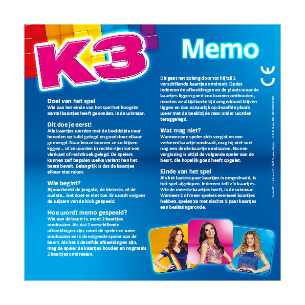 K3 memo - met 72 memokaarten