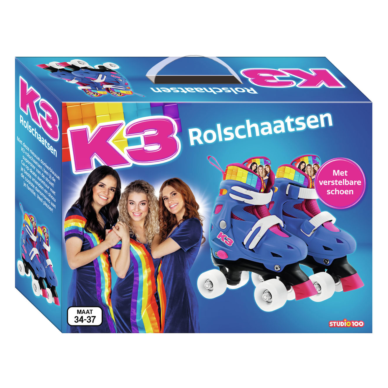 Studio 100 Rolschaatsen Regenboog, maat 34-37