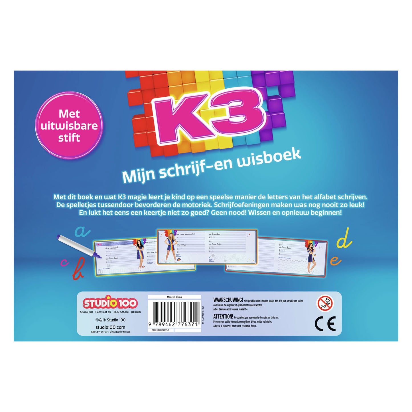 Studio 100 k3 schrijf- en wisboek