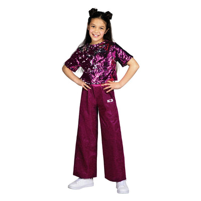 K3 verkleedpak roze, 9-11 jaar
