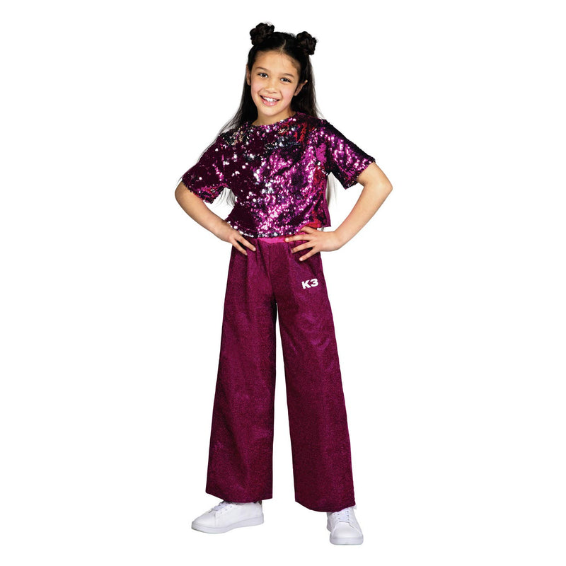 Studio 100 verkleedpak k3 roze, 9-11 jaar