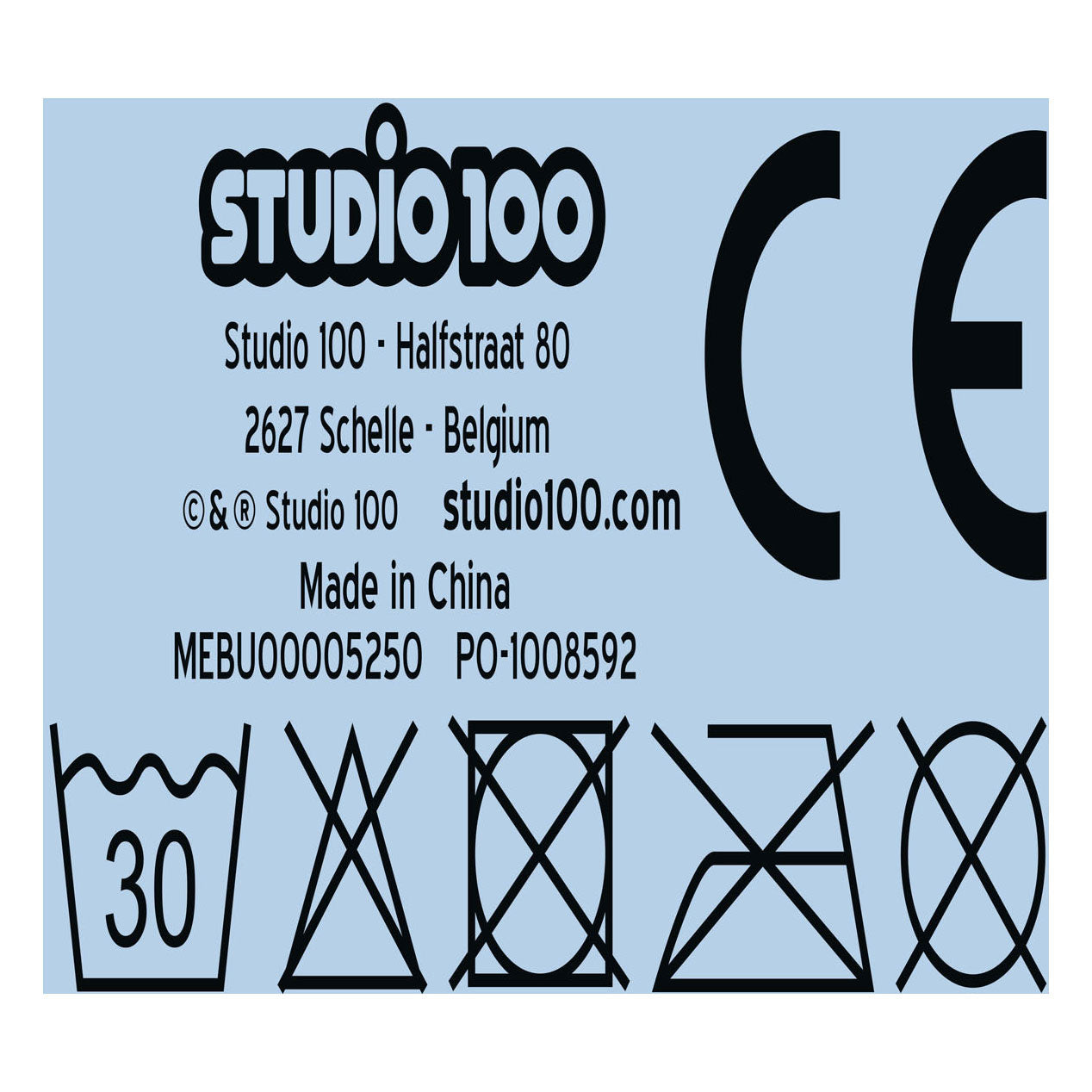 Studio 100 bumba knuffel corduroy blauw, 35 cm