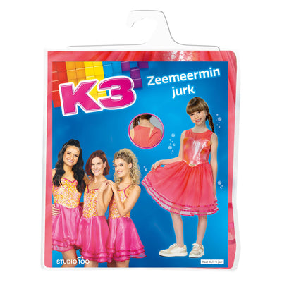 Studio 100 k3 verkleedjurk - lied van de zeemeermin - 3-5 jaar - verkleedkleding