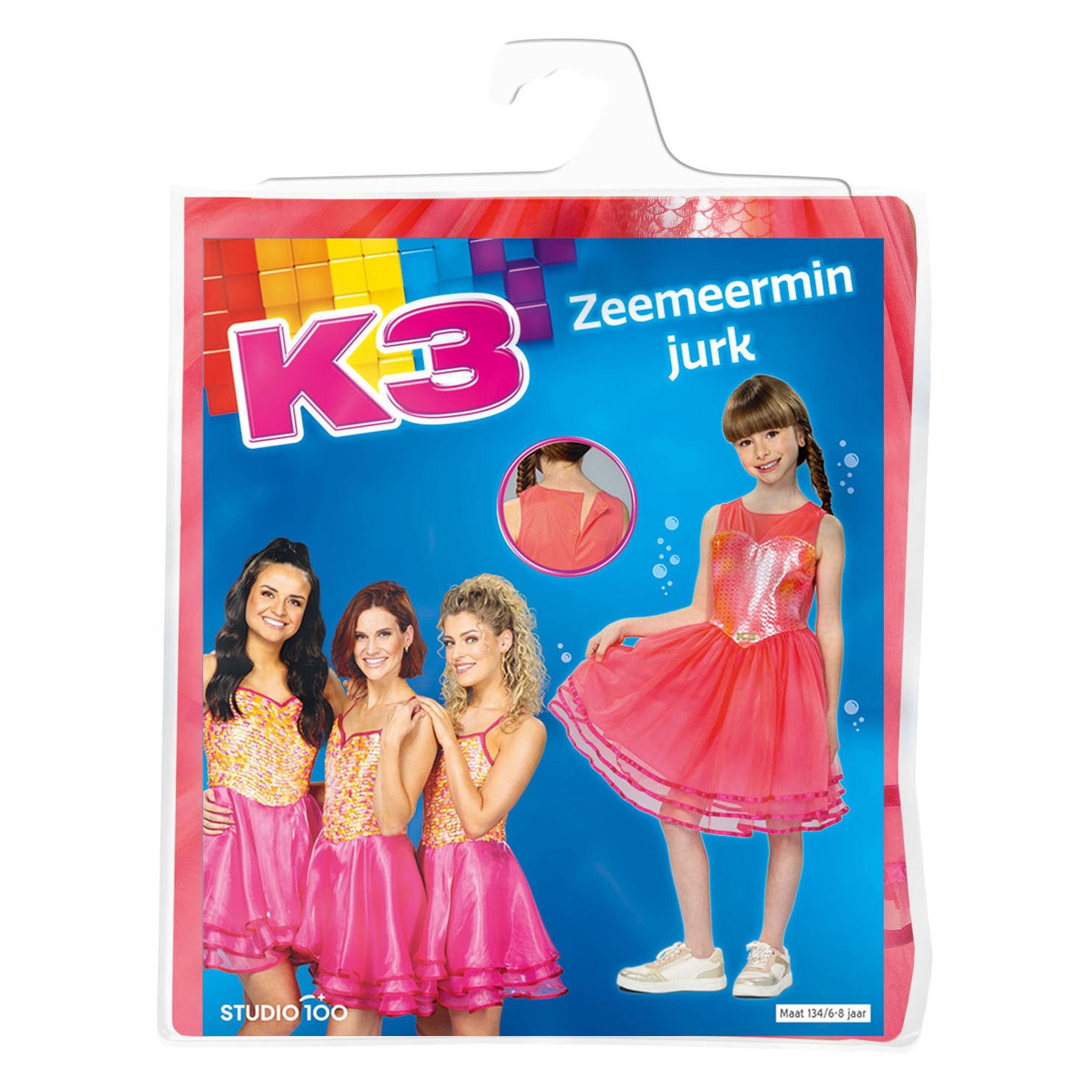 K3 verkleedjurk - zeemeermin jurk, 6-8 jaar