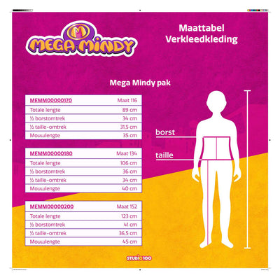 Mega mindy verkleedkleding - verkleedpak 3 t m 5 jaar - maat 110