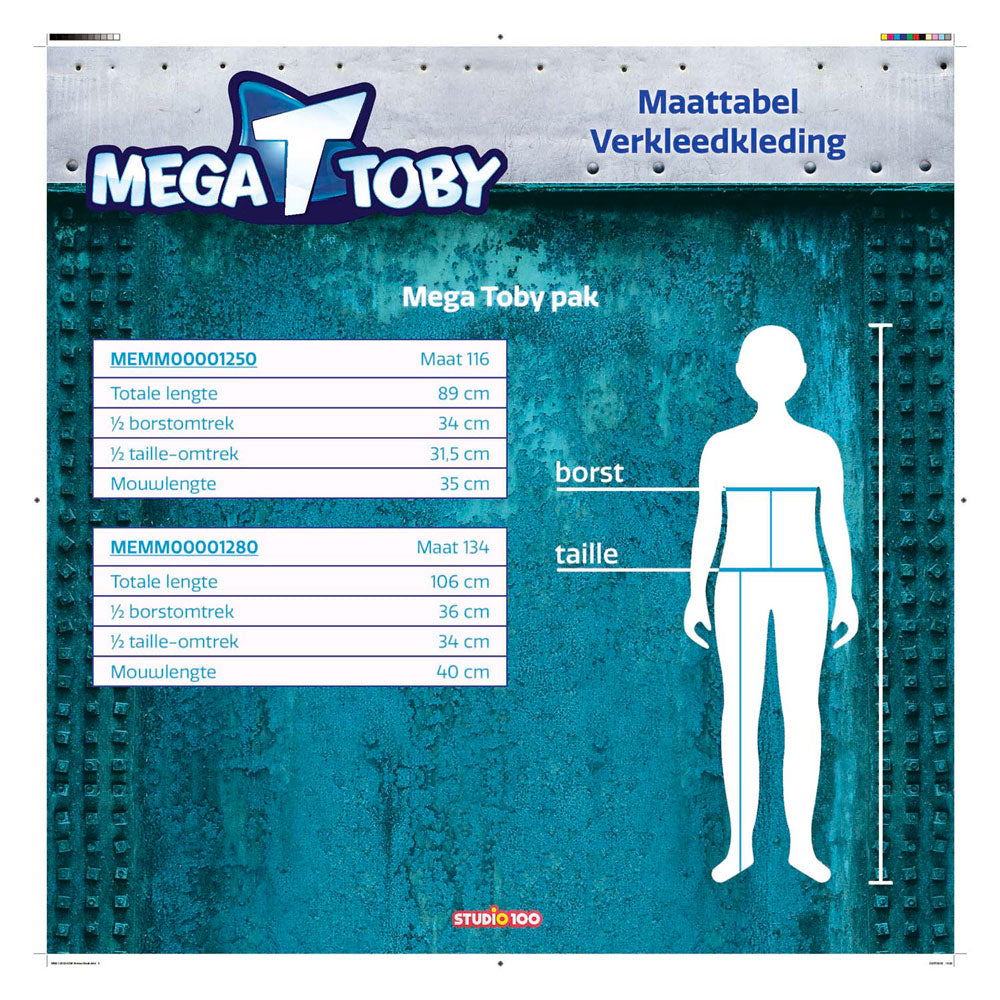 Mega mindy verkleedpak toby, 3-5 jaar