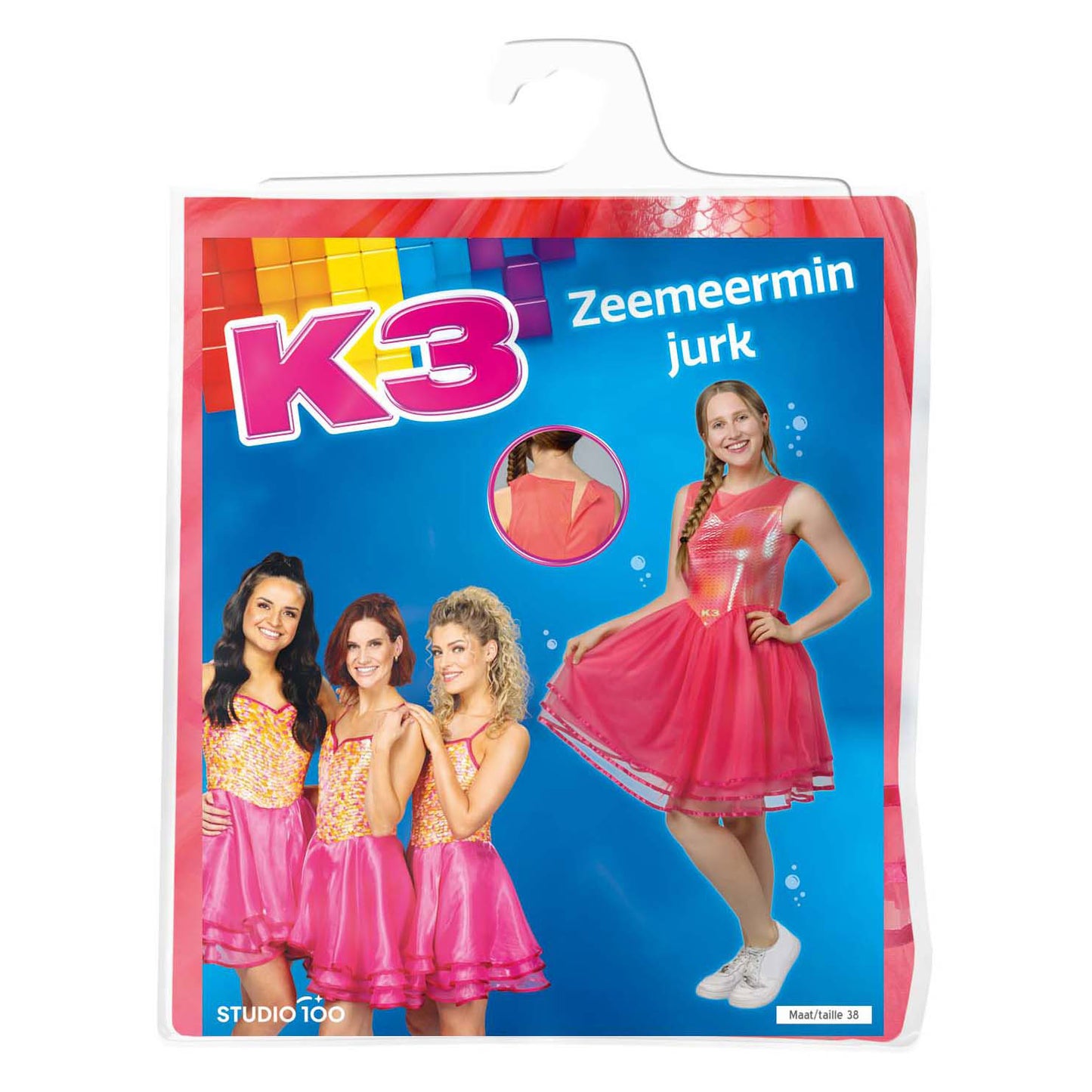K3 verkleedkleding - zeemeerminjurk volwassenen - maat 38