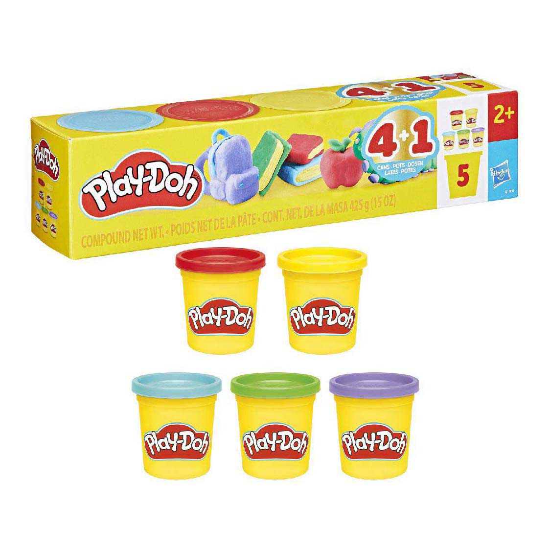 Play-doh back to school - 5 kleipotjes