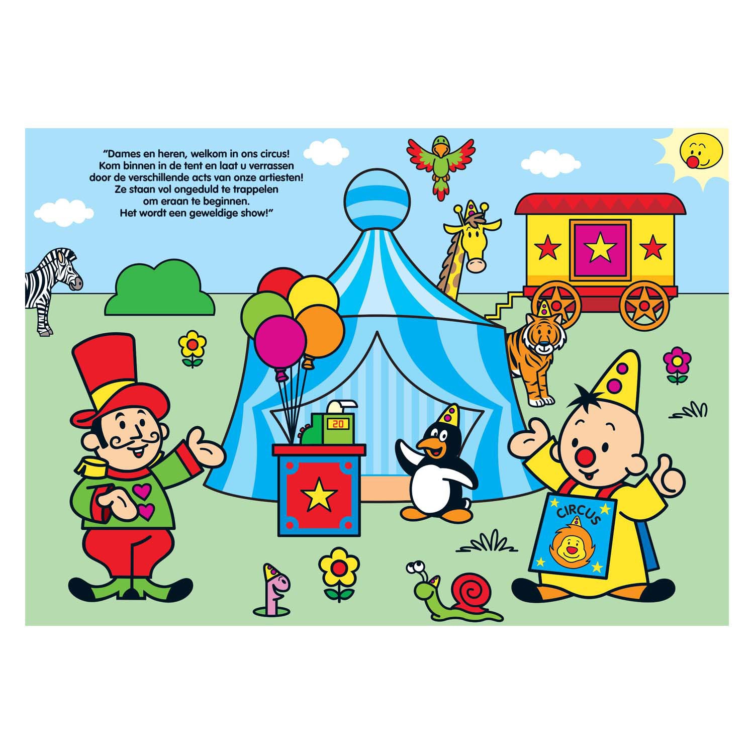 Studio 100 bumba kartonboek a4 - in het circus