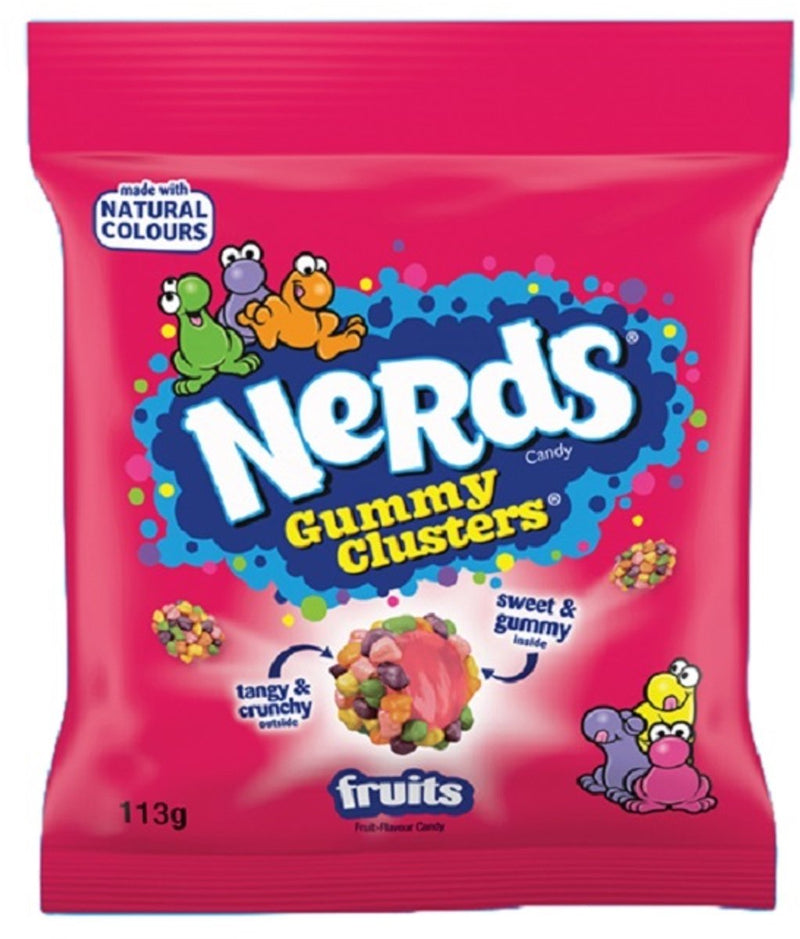 Nerds gummy clusters fruits - 10 x 113gr - voordeelverpakking